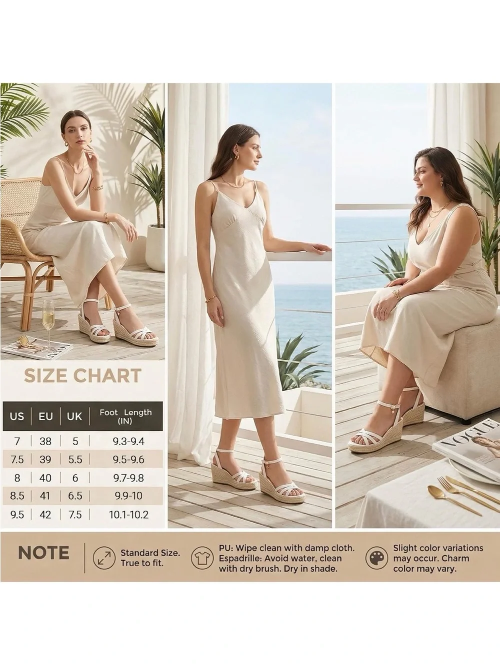 Women’s White Espadrille Wedge Sandals - Strappy Ankle Tie